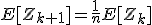 E[Z_{k+1}]=\frac{1}{n}E[Z_k]